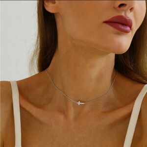 Cross Pendant Necklace 40+5cm/15.7+2in Suitable For Daily‎ Wear For Women